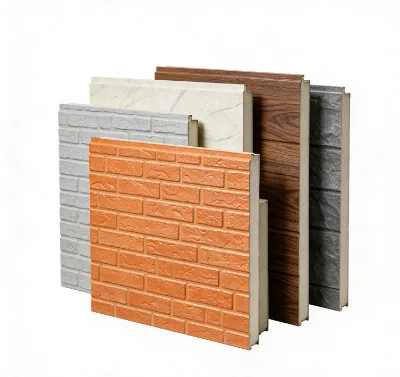 Light Weight Exterior Metal Embossed Wall Panel 25mm Thickness Multiple Color Options for Light Steel Villa Facade