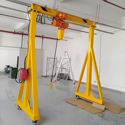 Customized Railless Gantry Crane Lightweight Indoor 1 Ton 5 Tons Electric Hoist Remote Control Gear Bearing Engine Pump Motor
