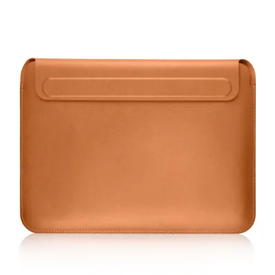 Kenke Multi-function Magnetic PU Leather Laptop Sleeve Case for Macbook Leather Stand Cover Portable Notebook Protector Bag