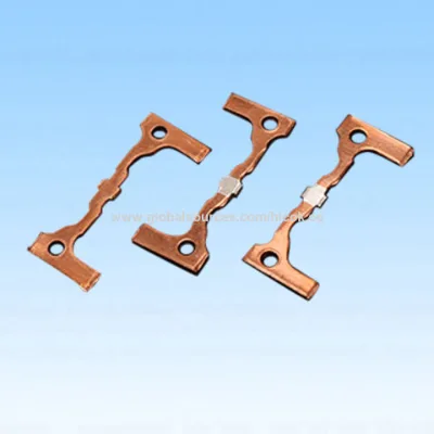 Precision electronics component copper, customized part processed with metal stamping, with stamping