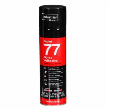 3M 77 Super 77 Multipurpose Spray Adhesive Aerosol Industrial Adhesive Glue Bonds Paper, Corrugated Board, Fabric, Foam,