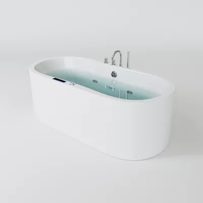 Enjoyable and Relaxed Acrylic Whirlpool Massage Bathtub