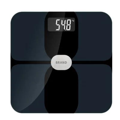 Intelligent Bioimpedance Digital Body Fat Smart Scale 8 Point Contact Electrodes LED OEM Customizable BIA Scale Unique Weight