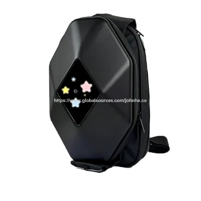Fashion waterproof ABS Material Large-Capacity Starlight Creative LED Motorcycle Pixel Backpack