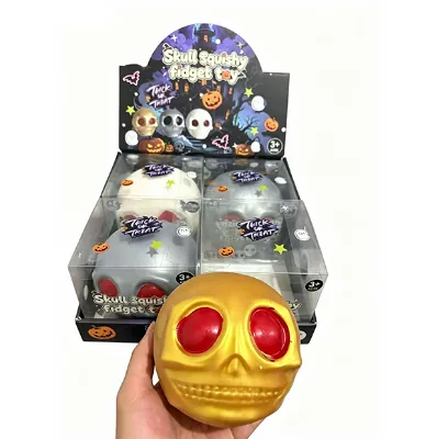 Horror Eye Head Squishy Fidget Toys Negative Emotions Release Sensory Stress Relief Toy Pinching Horror Funny Toy