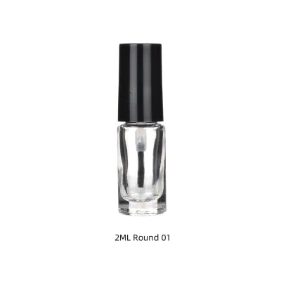 2ml 3ml 5ml 10ml Mini Refillable Empty Nail Polish Bottle Transparent Sample Gel Nail Glass Bottles