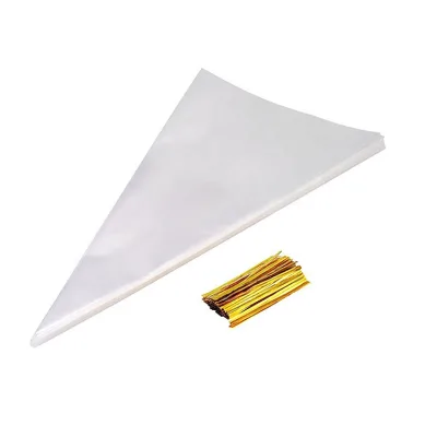 Cellophane Triangle Cello BOPP OPP Party Treat Sweet Candy Gift Favor Empty Packing Cone Bags