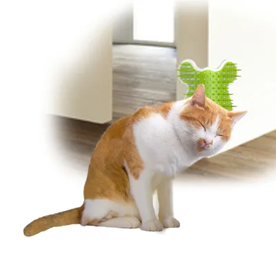 All-For-Paws Cat Self Groomer Cat Corner Groomer Brush Massager Tool for Cats