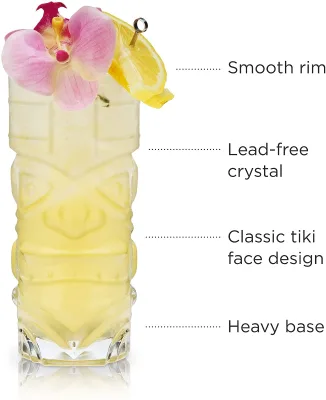 14 ounces Lead-Free Premium Crystal Clear Glass Stylish  Cocktail Glasses