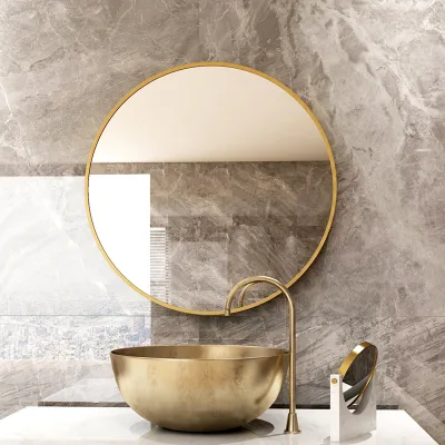 Bathroom Mirror round Nordic simple bathroom mirror fashion bathroom round mirror wall hanging