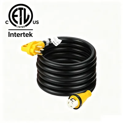 Epicord 50FT 50A Copper RV Power Cord NEMA 14-50P to SS2-50R 6/3+8/1 AWG 4-Wire STW ETL Listed