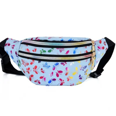 2026 New Fashion Ladies Waist Bag High Quality PU Multi-Functional Waterproof Double Zipper Colorful Mobile Phone Holder