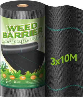 HDPE Weed Control Fabric 3m X 10m (30m) Water Permeable 90g/m Anti-Repellent High UV
