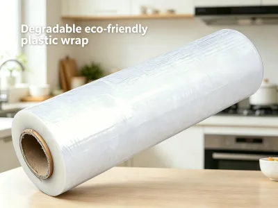 Biodegradable Kitchen Cling Wrap, Flexible & Durable, Odor-Resistant, for Food Storage, Fridge