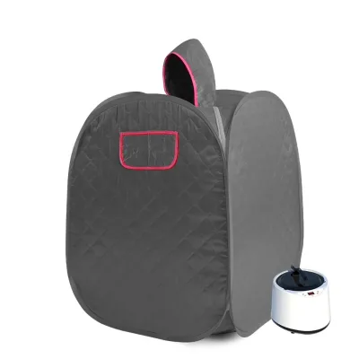 Indoor Personal 2L Steam Generator Health Care Body Detox Wellness Foldable Polyester Fabric Modern Pink Therapy Sauna Tent