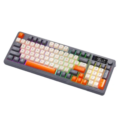 OEM SOREX K200 New USB Mechanical Full Size Dual Mode Wired Keyboard LED Backlit Quiet Keys for Office Learning & Home Use