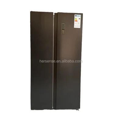 New Sales 570L Floor French Door Refrigerator With Touch Screen Black Large 2 Door English High Efficiency