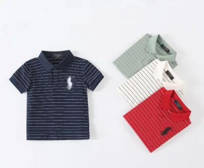 New Fashionable Boy Polo  Have Stock Quick Dry Minimalist Button Fly Children Smart Casual Shirt