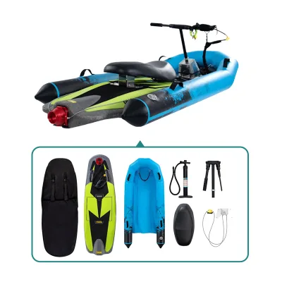 2025 Carbon Fiber Electric Surfboards High Power With Inflatable Float