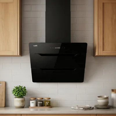 Wall-Mounted Vented Range Hood with 11-14 M/min Air Exhaust and Aluminum Filter for Hotel & Household Use