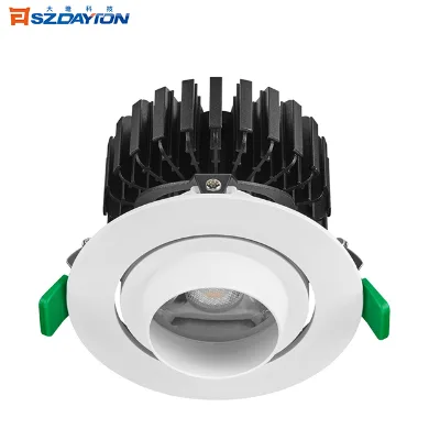 Scandinavian Style Aluminum Alloy Adjustable Anti-Glare Net COB 3000K 90 Ra IP44 Dimmable 5-Year Warranty Commercial Residential