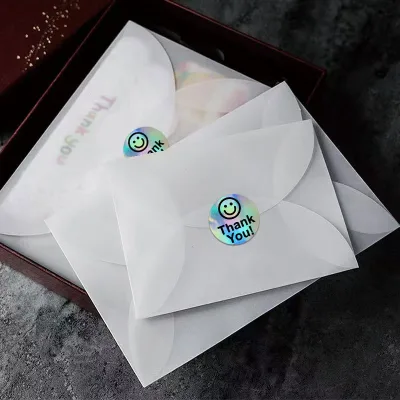 Custom Hologram Seal Label Thank You Sticker for Small Business
