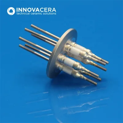 Hermetic Alumina Ceramic-to-metal Brazed Vacuum Feedthroughs for HV/UHV Systems-INNOVACERA Brand Custom CF/KF/ISO Flanges