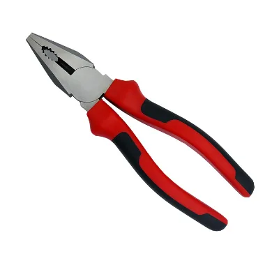 High-Grade European Style Long Nose Pliers with Welding Clamp Customizable OEM Steel Body Plastic Grip for Wire Head Thickening