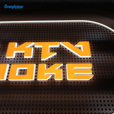 Storefront Sign Door Outdoor Signage Panels Advertisement Led Lights 3d Metal Letter Custom Light Board Iron Doors for Business