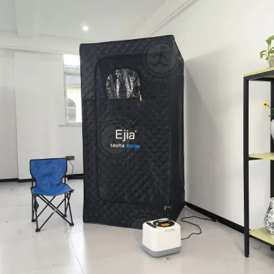 Portable Steam Sauna Tent Full Size 3L Lightweight Sauna Box Time & Temperature Remote Control Foldable Chair Sauna Tent