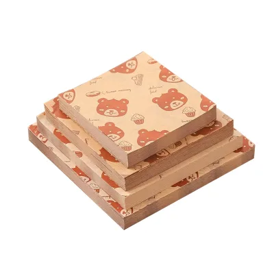 Disposable Food Grade Custom Printed Oilproof Hamburger Greaseproof Paper for Fast Food Burger Restaurant Supplies