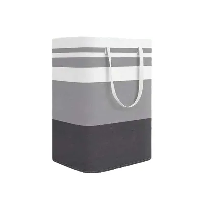 Foldable Waterproof Moisture-Proof Cotton & Linen Fabric Laundry Hamper for Dirty Clothes Storage Household