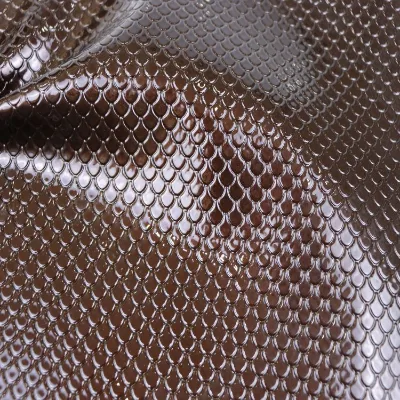 3D Dimensional Embossed Glossy Seashell Pattern PVC Synthetic Leather for Bag Handbag