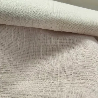 air Jet Loom Woven Cotton Combed Compact Plain Greige Fabric for Clothing