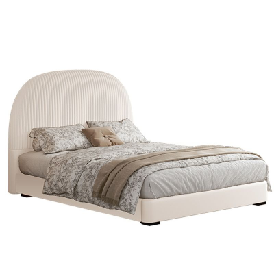 Nordic Modern Solid Wood Frame Soft Corduroy Bed Frame Queen Bed Frame for Bed Frame