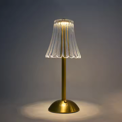 Rechargeable Crystal LED Table Lamp with Remote Control for Bedroom Restaurant or Bar Decor Bedside Decoration