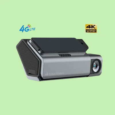 Portable Car DVRs, 2 cameras,4G LTE Dash Cam Dual way, Remote Monitoring, Real-time GPS Tracking, 4K UHD WDR, 4G Driving Recorder
