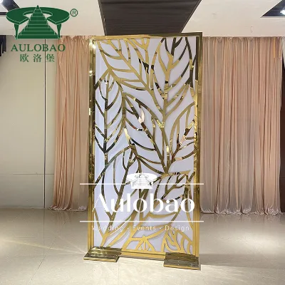 Modern Gold Plated PVC Arch Stand Wedding Backdrop with Custom Logo for Parties