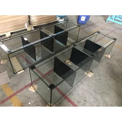Fast Shipping 1600x400x400 mm 4 Divided Normal clear Glass Fish tank with Brace