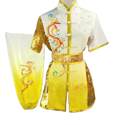 Custom Premium Embroidery Wushu Kungfu Competition Uniform Wushu Suits Changquan Uniform