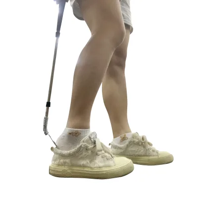 Custom Stainless Steel Long Handled Adjustable Metal Shoe Horn