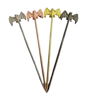 Cocktail Picks Custom Shape Low MOQ Stainless Steel Bar Accessories Custom Metal Cocktail Picks