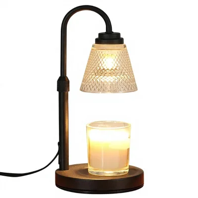 LingJie Electric Glass & Metal Wax Melt Warmer Scented Timer Dimmer for Mom & Friends-Home Decor Office Apartment Dorm Room