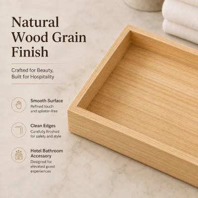 Soap Dish Wooden Style Bathroom Soap Dish Fancy Soap Holder Tray for Hotel Bathroom Supply