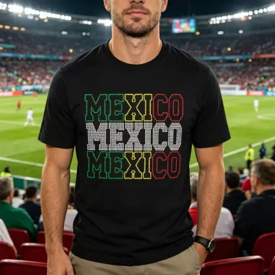 Custom Bling Mexico Flag Rhinestone Transfer Motif for Hoodies Tees Sparkly Heat Press Greece USA Kingdom Flags Crystal Motifs