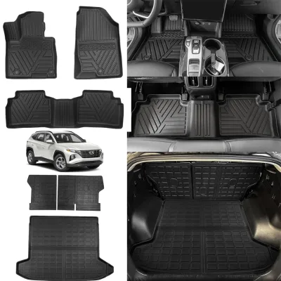 For Hyundai Tucson 2022-2026 TPE All-Weather Floor Mats Trunk Cargo Liner Backrest Protector CWF14AC000 CWF12AC600 CWF14AC000