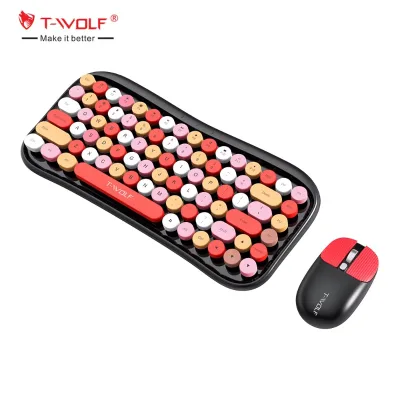 Hot Sale TF660 Portable Mouse Slim Mini Wireless Dual-Mode Keyboard Mixed Color Design for Business Use on Desktop & Laptop