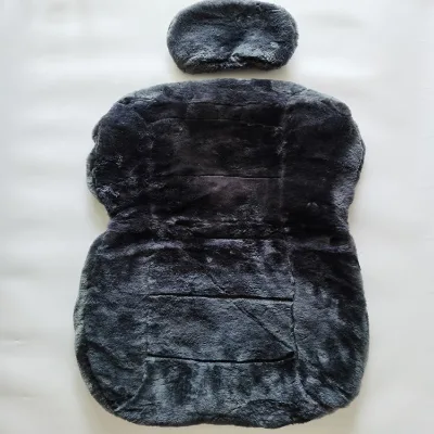 Luxurious Irwoods Grade Quality Australia Sheepskin Double Face Pure Natural Short Wool Extra Thick Cushioned Non-Slip Car