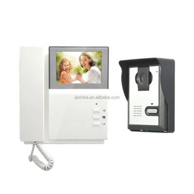 Visible 4.3 Inches Screen Smart Video Doorbell Wired Video Door Phone Intercom Kit Support Monitoring Unlock