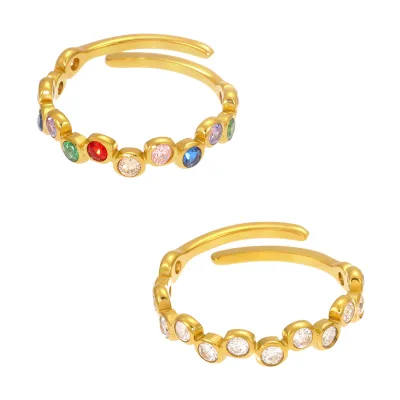 INS Style Colored Zircon Ring